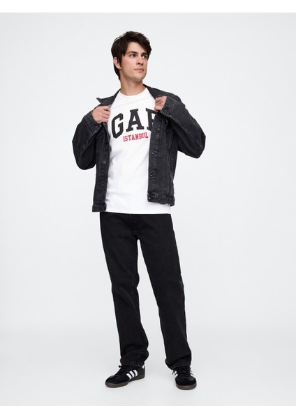 Erkek Beyaz Everyday Soft Gap Istanbul Logo T-Shirt indirimleri