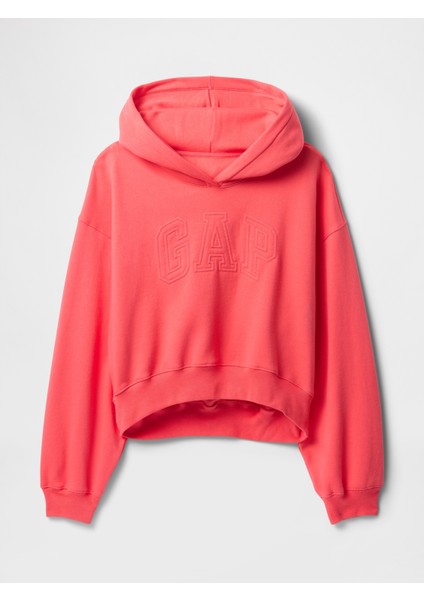 Kadın Pembe Vintage Soft Gap Logo Fleece Crop Sweatshirt fiyatları