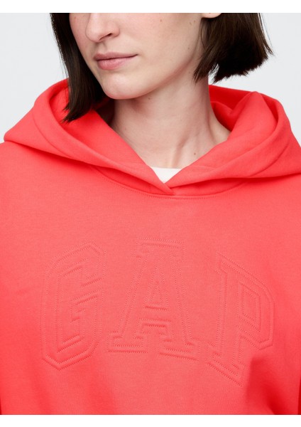 Kadın Pembe Vintage Soft Gap Logo Fleece Crop Sweatshirt modelleri