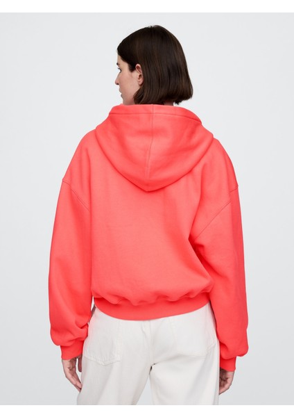 Kadın Pembe Vintage Soft Gap Logo Fleece Crop Sweatshirt fırsatları