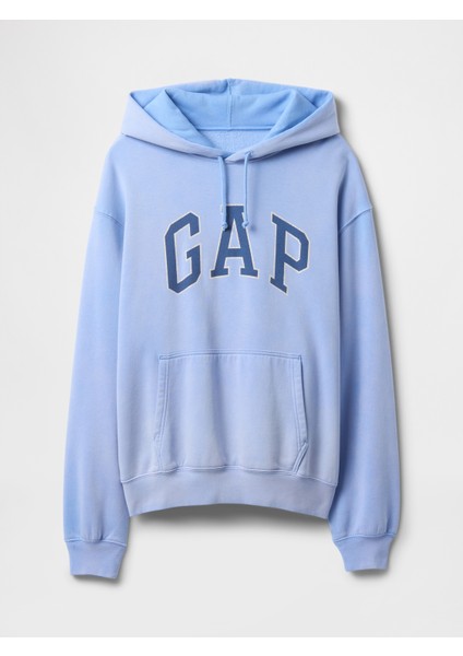 Erkek Mavi Vintage Soft Oversize Gap Logo Sweatshirt
