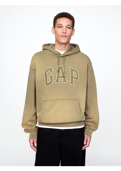 Erkek Yeşil Vintage Soft Oversize Gap Logo Sweatshirt