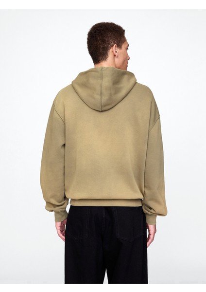 Erkek Yeşil Vintage Soft Oversize Gap Logo Sweatshirt