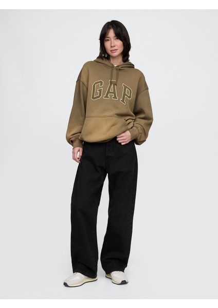 Erkek Yeşil Vintage Soft Oversize Gap Logo Sweatshirt