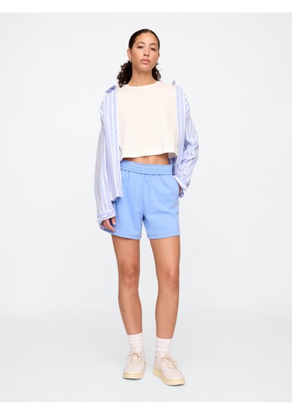 Kadın Mavi Vintage Soft Gap Logo Fransız Havlu Kumaş Eşofman Altı