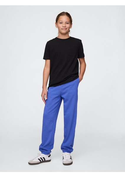 Erkek Çocuk Mavi Relaxed Gap Logo Jogger Eşofman Altı