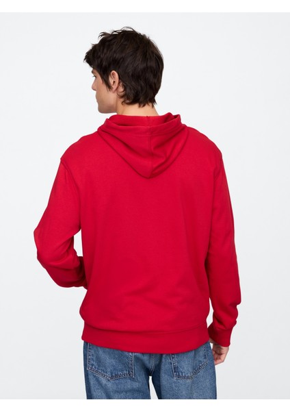 Erkek Kırmızı Gap Logo Fransız Havlu Kumaş Sweatshirt fırsatları