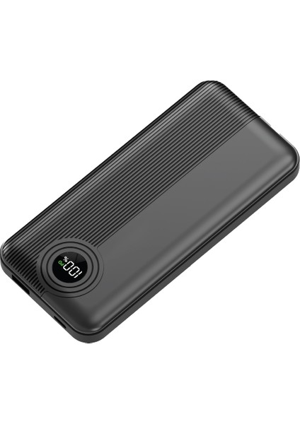 W3 10.000MAH 2x Type C Kablolu 22.5W Pd LED Göstergeli 18w Giriş - 20w Çıkış Powerbank - DCA0067