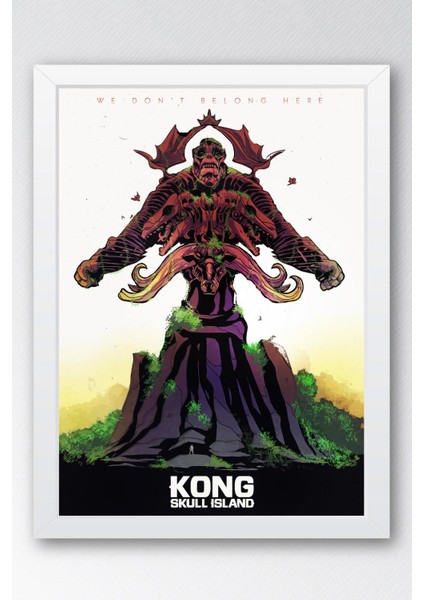 Kong Skull Island Çerçeveli Tablo - Kafatası Adası Film Posteri Tablo