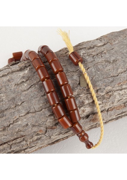 Sıkma Kehribar Kesme Kesim 9X11MM Tesbih -Omari modelleri