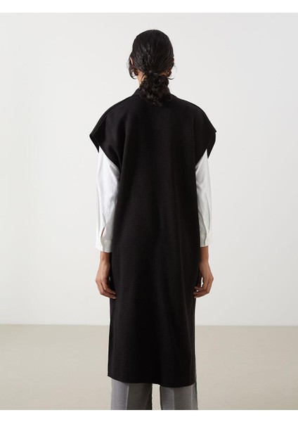 Lcw Modest Şal Yaka Oversize Kadın Triko Yelek
