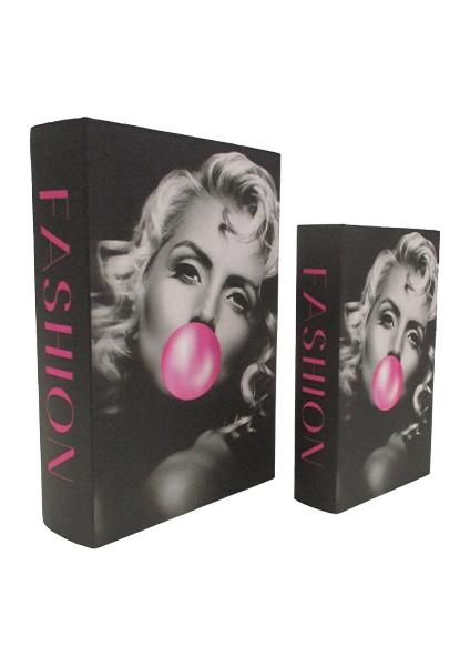 Marilyn Monroe Baskılı Dekoratif Kitap AKSH-FB10155 Set