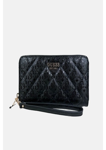 Kadın Siyah Laurel Logolu Cüzdan