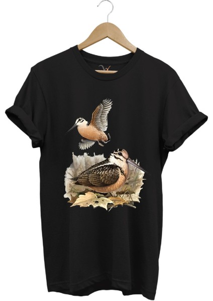 Avcılık Hunter Çulluk Avcılığı Baskılı %100 Pamuk Regular Fit T-Shirt