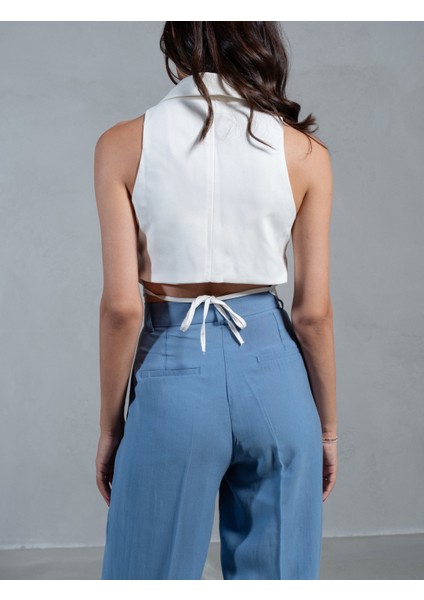 Ekru Premium Bağlamalı Yelek M modelleri