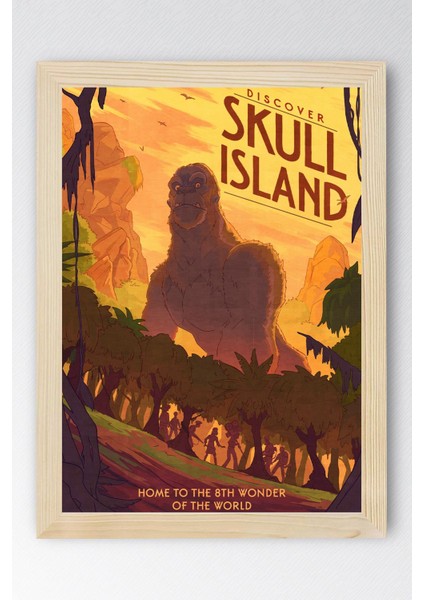 Kong Skull Island Çerçeveli Tablo - Kafatası Adası Film Posteri Tablo