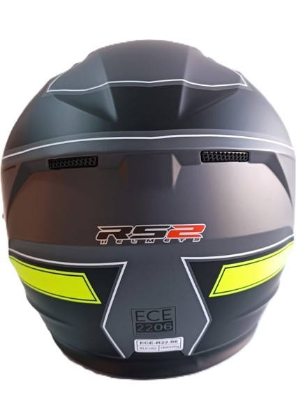 Kask Çene Açılır Vizörlü Açık Yeşil-Gri Rs2 Ece 2206 Belgeli Xxl Beden