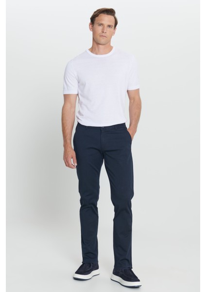 Slim Fit Dar Kesim Pamuklu Esnek Chino Pantolon