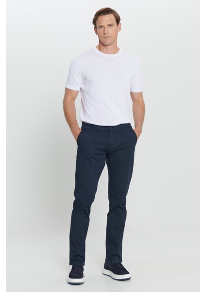 Slim Fit Dar Kesim Pamuklu Esnek Chino Pantolon
