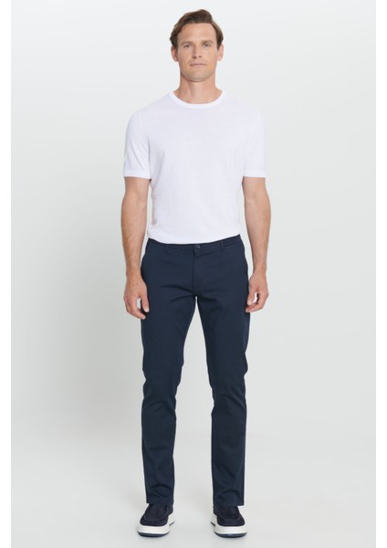 Slim Fit Dar Kesim Pamuklu Esnek Chino Pantolon
