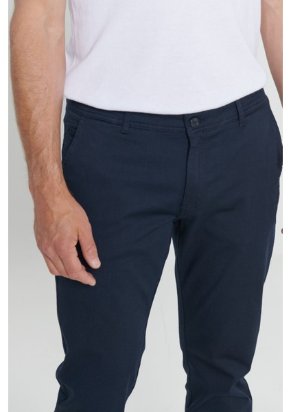 Slim Fit Dar Kesim Pamuklu Esnek Chino Pantolon