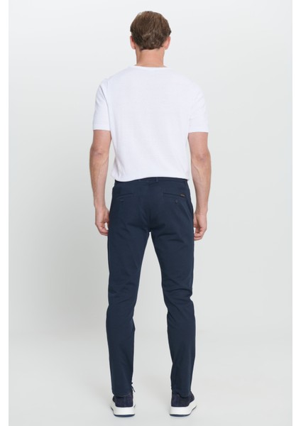Slim Fit Dar Kesim Pamuklu Esnek Chino Pantolon