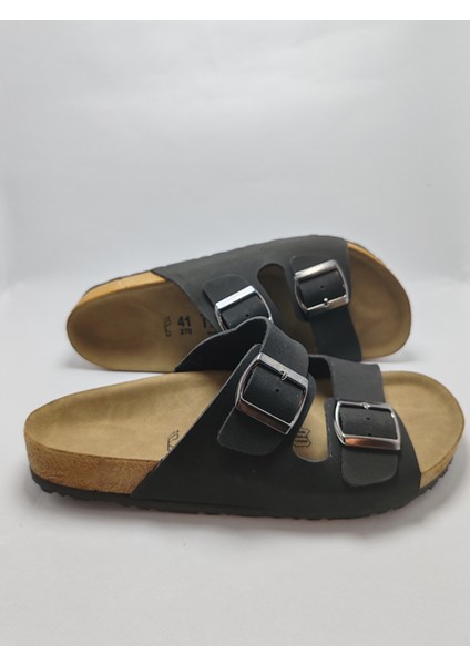 Mantar Taban Bir Arızona Leolı Nl Modeli Çift Tokalı Ortopedik Terlik fırsatları