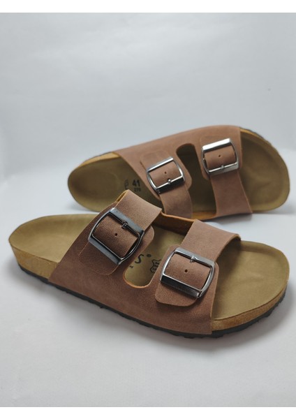 Mantar Taban Bir Arızona Leolı Nl Modeli Çift Tokalı Ortopedik Terlik fırsatları