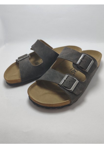 Mantar Taban Bir Arızona Leolı Nl Modeli Çift Tokalı Ortopedik Terlik