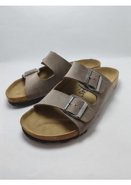 Mantar Taban Bir Arızona Leolı Nl Modeli Çift Tokalı Ortopedik Terlik