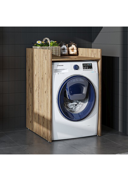 Çamaşır-Kurutma Makinesi Dolabı Kapaksız Banyo Dolabı 65 cm