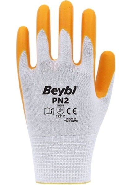 Pn2 No:10 Sarı Polyester Nitril Eldiven 288 Çift