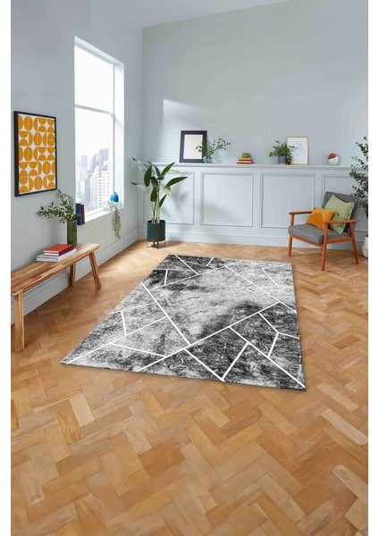 Baskılı Mermer Geometrik Desenli Kaymaz Yıkanabilir Yolluk Mutfak Salon Halısı, Mermer-56-Gri, modelleri