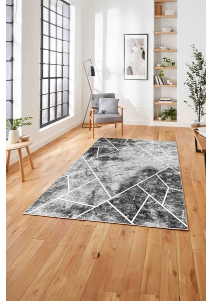 Baskılı Mermer Geometrik Desenli Kaymaz Yıkanabilir Yolluk Mutfak Salon Halısı, Mermer-56-Gri, fırsatları