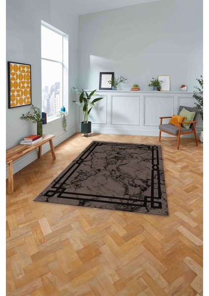 Baskılı Mermer Model Dekoratif Kaymaz Yıkanabilir Yolluk Mutfak Salon Halısı, Mermer-66-Vizon, modelleri