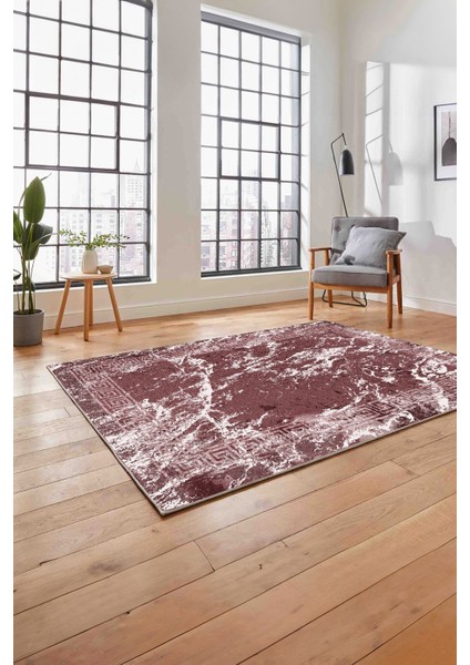 Baskılı Mermer Klasik Modern Kaymaz Yıkanabilir Yolluk Mutfak Salon Halısı, Mermer-80-Pembe, indirimleri