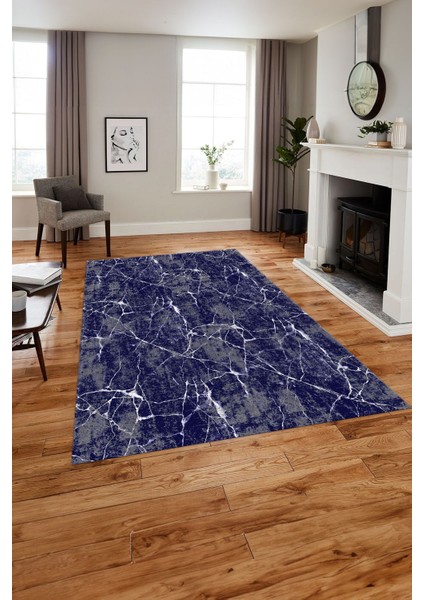 Dijital Baskılı Mermer Zemin Sade Kaymaz Yıkanabilir Yolluk Mutfak Salon Halısı, Mermer-54-Lacivert, fiyatları