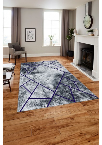 Baskılı Mermer Geometrik Desenli Kaymaz Yıkanabilir Yolluk Mutfak Salon Halısı, Mermer-56-Lacivert, fiyatları