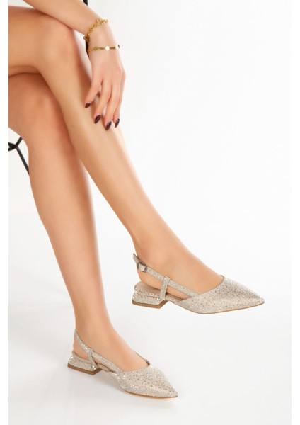 Patrıcıa Gold Garantili Arkası Açık Sivri Burunlu Kadın Kısa Topuklu Ayakkabı PATRICIA-5489 modelleri