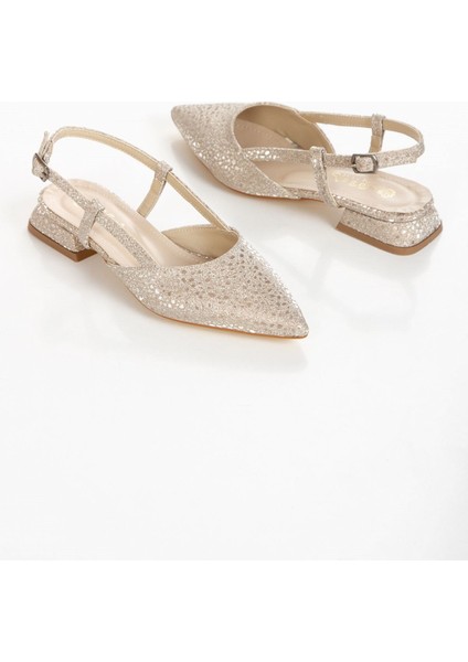 Patrıcıa Gold Garantili Arkası Açık Sivri Burunlu Kadın Kısa Topuklu Ayakkabı PATRICIA-5489 fırsatları