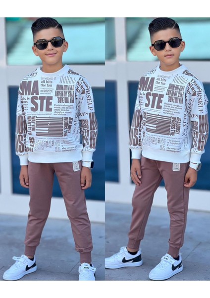 6780 Pano Yazılı Cepli Erkek Takım