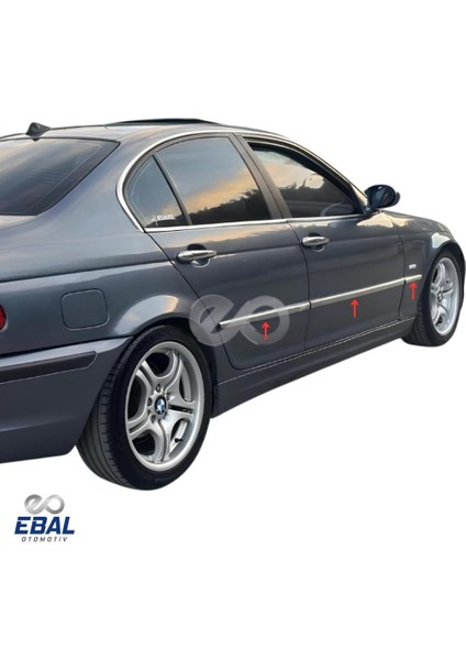 BMW E46 Krom Yan Kapı Çıtası 6 prç. 1998-2005 P. Çelik