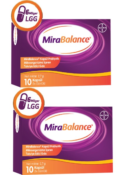 Mirabalance Probiyotik 10 Kapsül 2 Adet