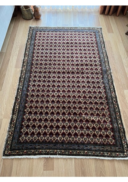 128X202 cm Nadir Vintage Türk Halısı, El Yapımı Çiçek Desenli, Yıkanabilir Antik Halı, Ev Için Country Tarzı Özel Halı