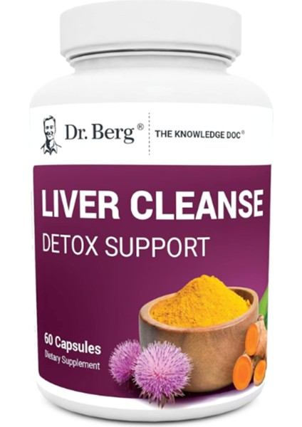 Liver Cleanse Detox W/unique Blend Of Milk Thistle, Ox Bile & Folate - Liver Includes Turmeric, Black Pepper & Choline - 60 Capsules
