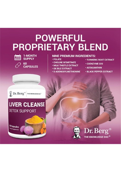 Liver Cleanse Detox W/unique Blend Of Milk Thistle, Ox Bile & Folate - Liver Includes Turmeric, Black Pepper & Choline - 60 Capsules indirimleri