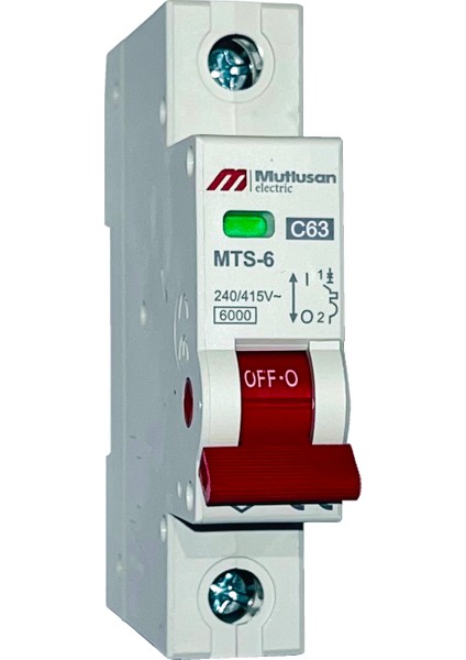 MTS06-1063C 1X63A 6ka C Tipi Otomatik Sigorta