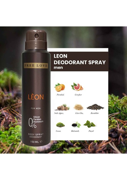 Leon Edp Erkek Parfüm 100 ml ve Deodorant 150 ml