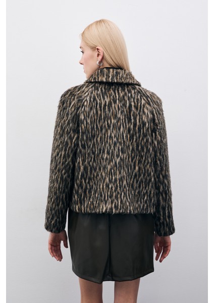 Leopar Desenli Kısa Ceket - Leopar indirimleri