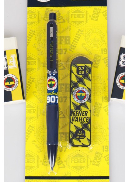 LİSANSLI FENERBAHÇE VERSATİL UÇLU KALEM , 0.7 MM UÇ VE SİLGİ SETİ